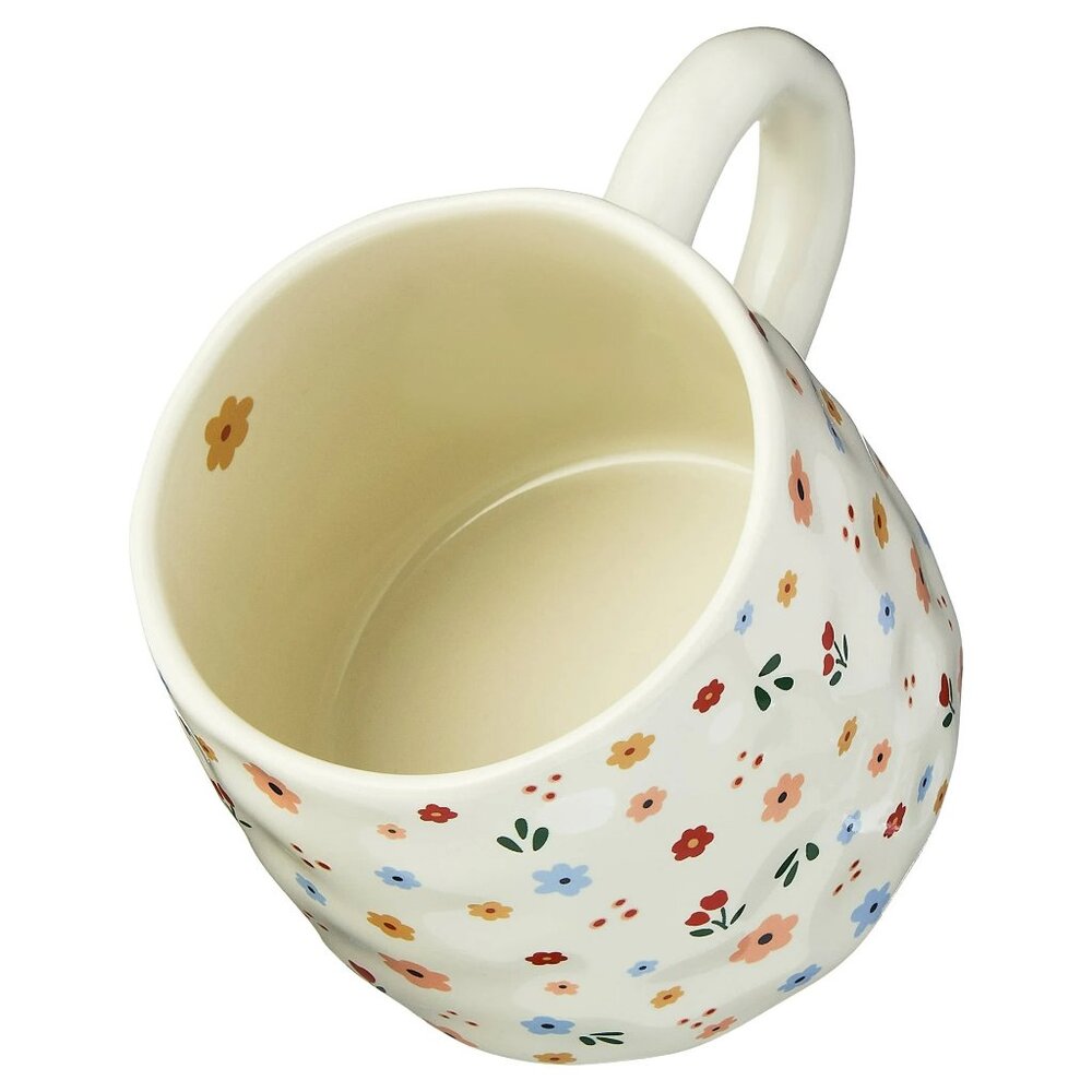 Cute Tiny Flowers Coffee Tea Mug Cup 13 Oz Ceramic, Floral Pattern, Spring - Picture 3 of 4